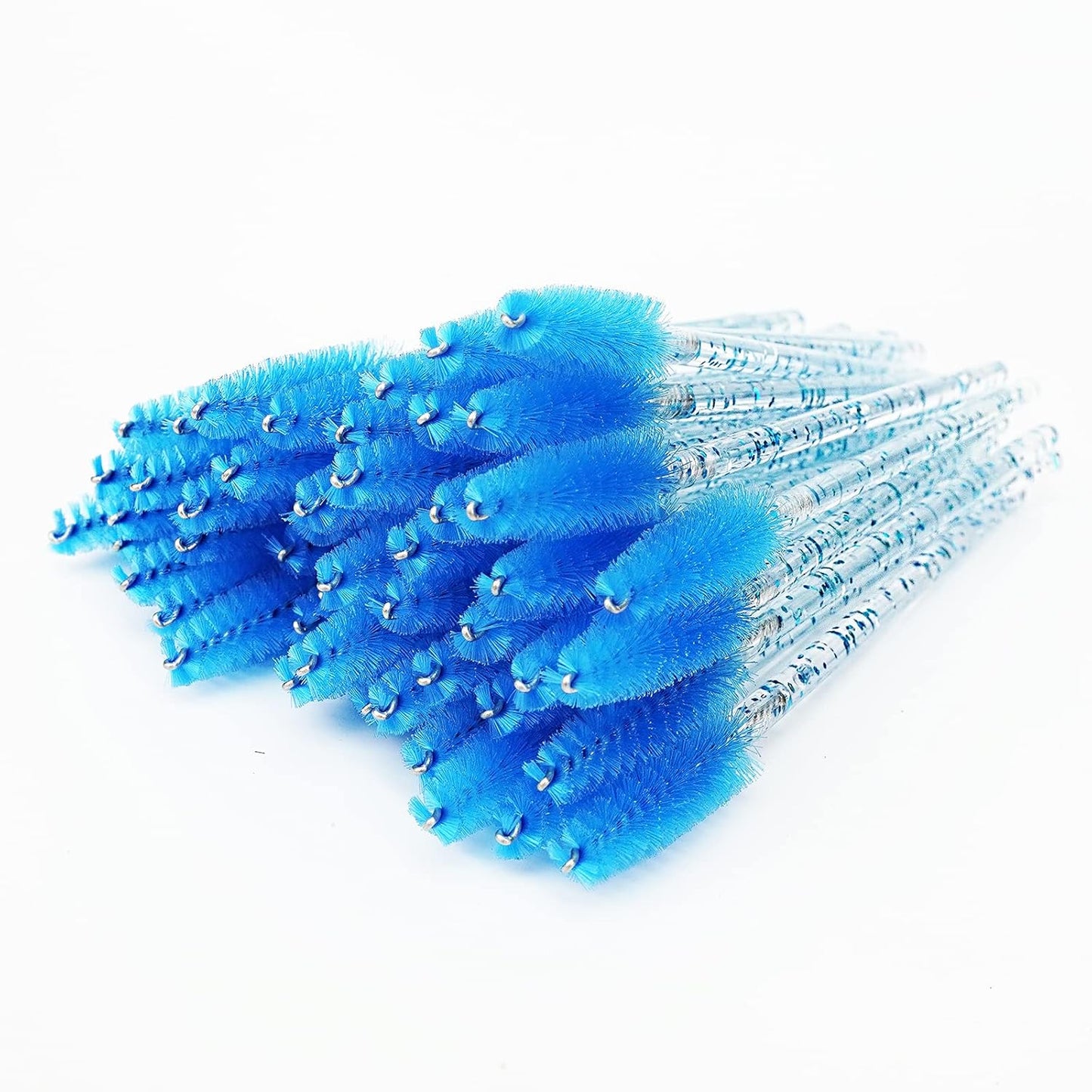 I-Lash 100 Pcs Crystal Eyelash Brushes | Disposable Mascara Wands & Lash Applicators ✨ | Crystal Blue