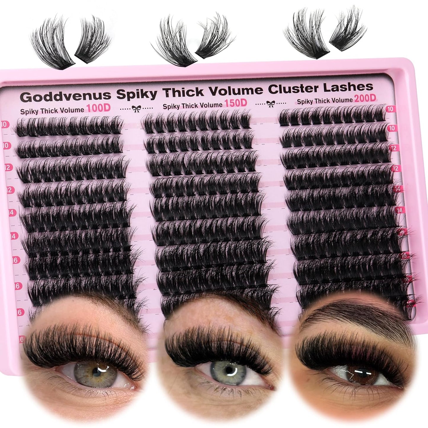 Wispy Eyelash Clusters | 300 Pcs Natural DIY Extensions ✨ | 10–16mm C Curl Individual Lashes 💎