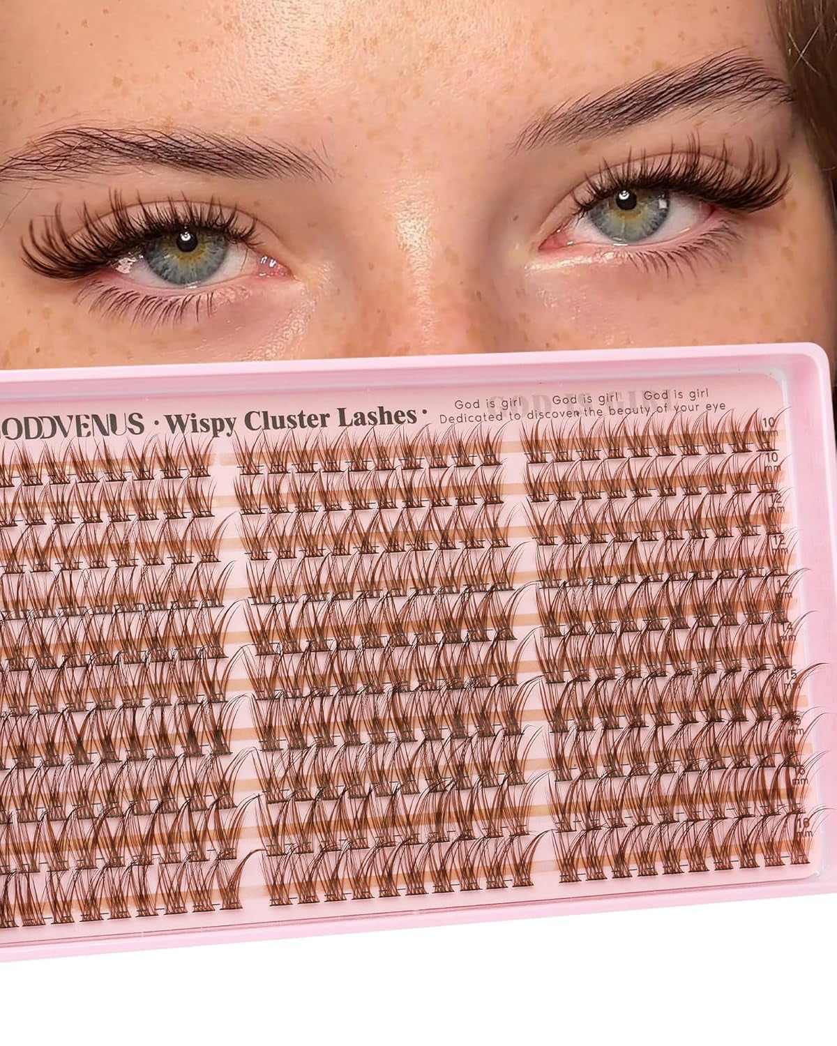Wispy Eyelash Clusters | 300 Pcs Natural DIY Extensions ✨ | 10–16mm C Curl Individual Lashes 💎