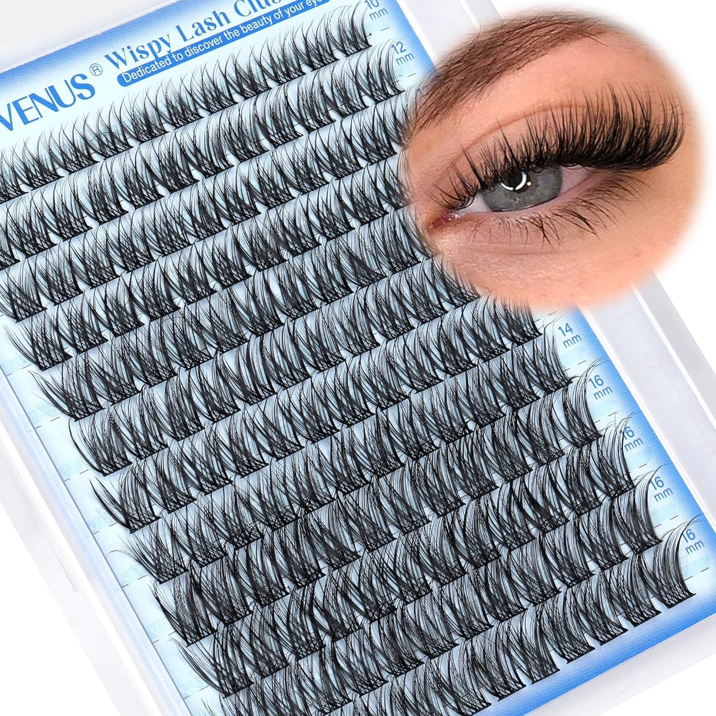 Wispy Eyelash Clusters | 300 Pcs Natural DIY Extensions ✨ | 10–16mm C Curl Individual Lashes 💎