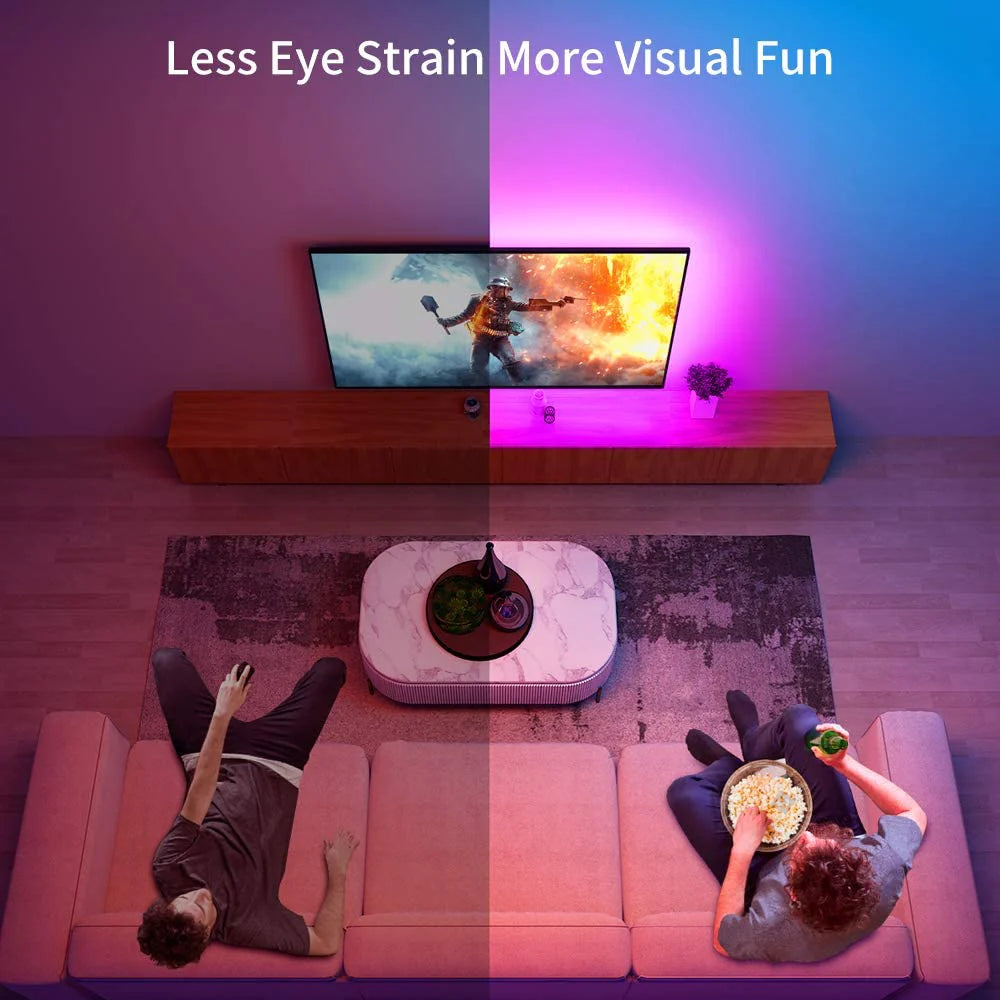 RGB LED Strip 5050 | Bluetooth Mood Lighting 📱 | USB Powered Flexible Tape 💡 for Room & TV 🎬