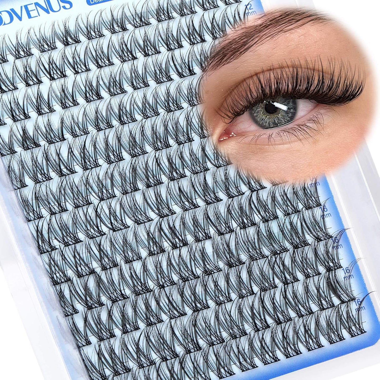 Wispy Eyelash Clusters | 300 Pcs Natural DIY Extensions ✨ | 10–16mm C Curl Individual Lashes 💎