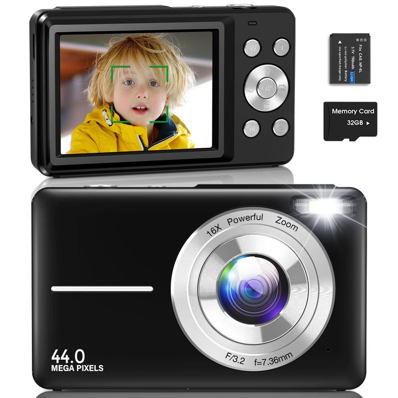 Digital Camera FHD 1080P | 16X Zoom 🔍 | Anti-Shake Point & Shoot 🎞️ | Perfect for Teens & Beginners 🎁✨