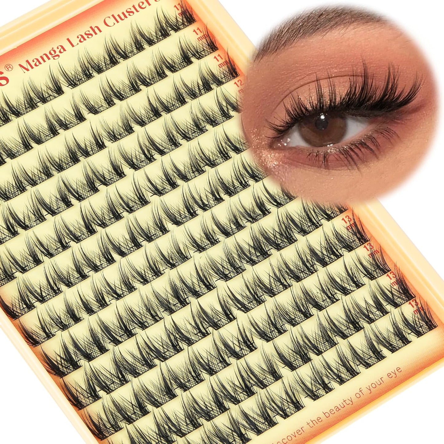 Wispy Eyelash Clusters | 300 Pcs Natural DIY Extensions ✨ | 10–16mm C Curl Individual Lashes 💎