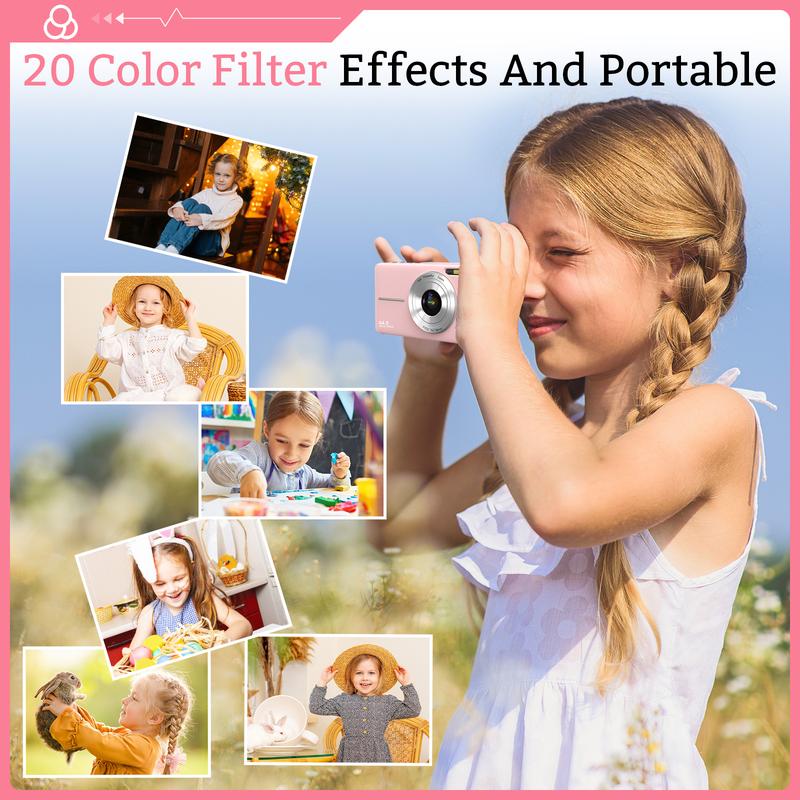 Digital Camera FHD 1080P | 16X Zoom 🔍 | Anti-Shake Point & Shoot 🎞️ | Perfect for Teens & Beginners 🎁✨