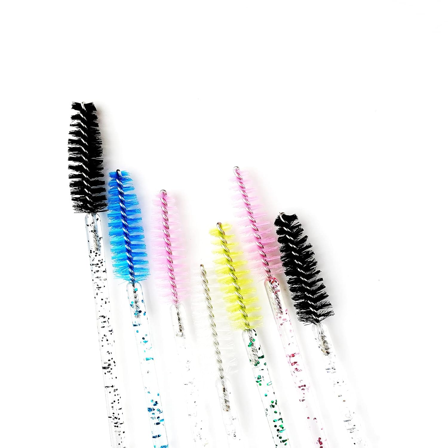 I-Lash 100 Pcs Crystal Eyelash Brushes | Disposable Mascara Wands & Lash Applicators ✨ | Crystal Blue 