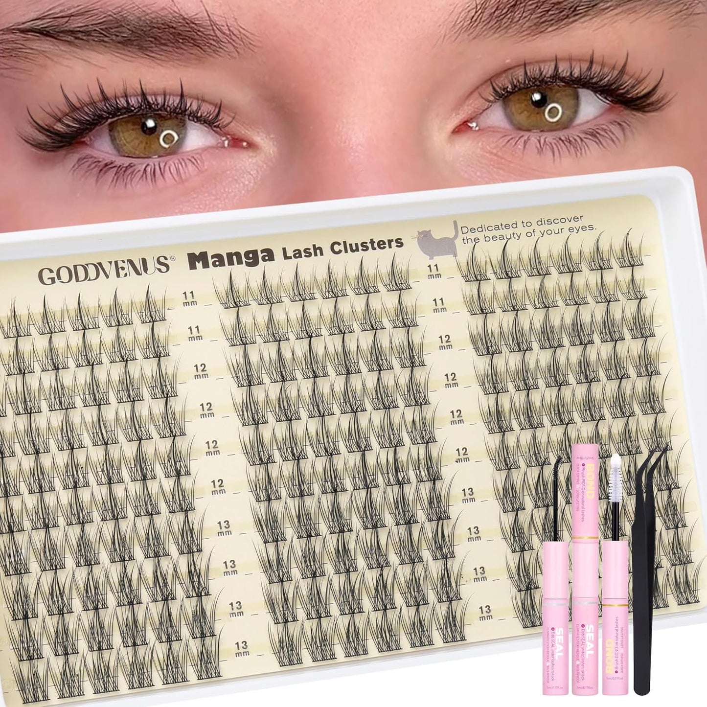 Wispy Eyelash Clusters | 300 Pcs Natural DIY Extensions ✨ | 10–16mm C Curl Individual Lashes 💎