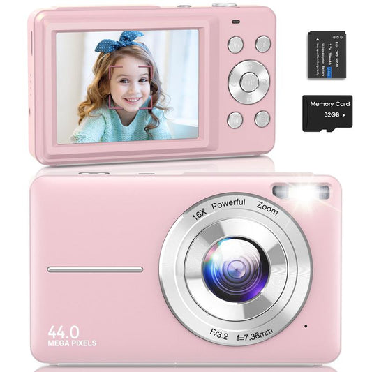 Digital Camera FHD 1080P | 16X Zoom 🔍 | Anti-Shake Point & Shoot 🎞️ | Perfect for Teens & Beginners 🎁✨