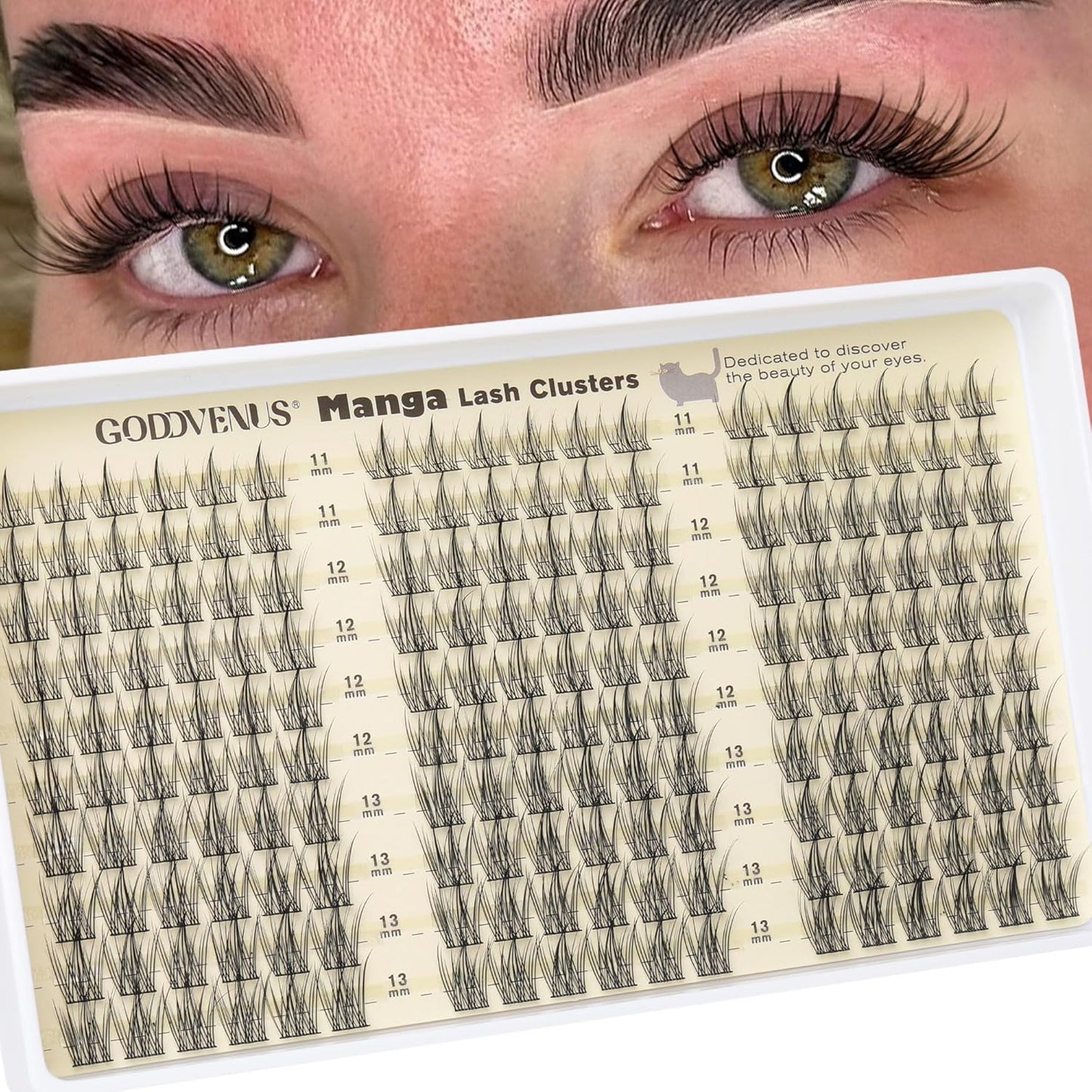Wispy Eyelash Clusters | 300 Pcs Natural DIY Extensions ✨ | 10–16mm C Curl Individual Lashes 💎