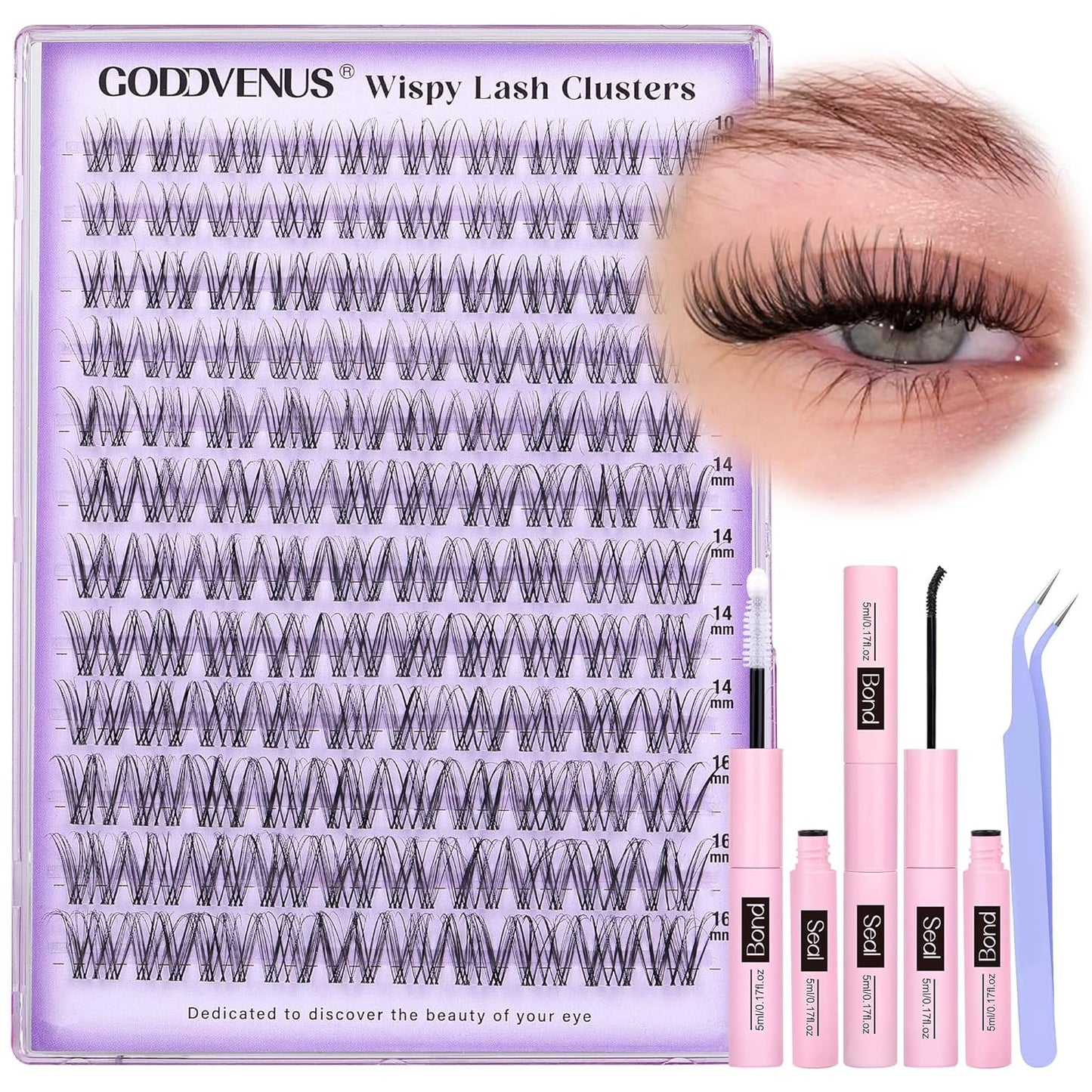 Wispy Eyelash Clusters | 300 Pcs Natural DIY Extensions ✨ | 10–16mm C Curl Individual Lashes 💎