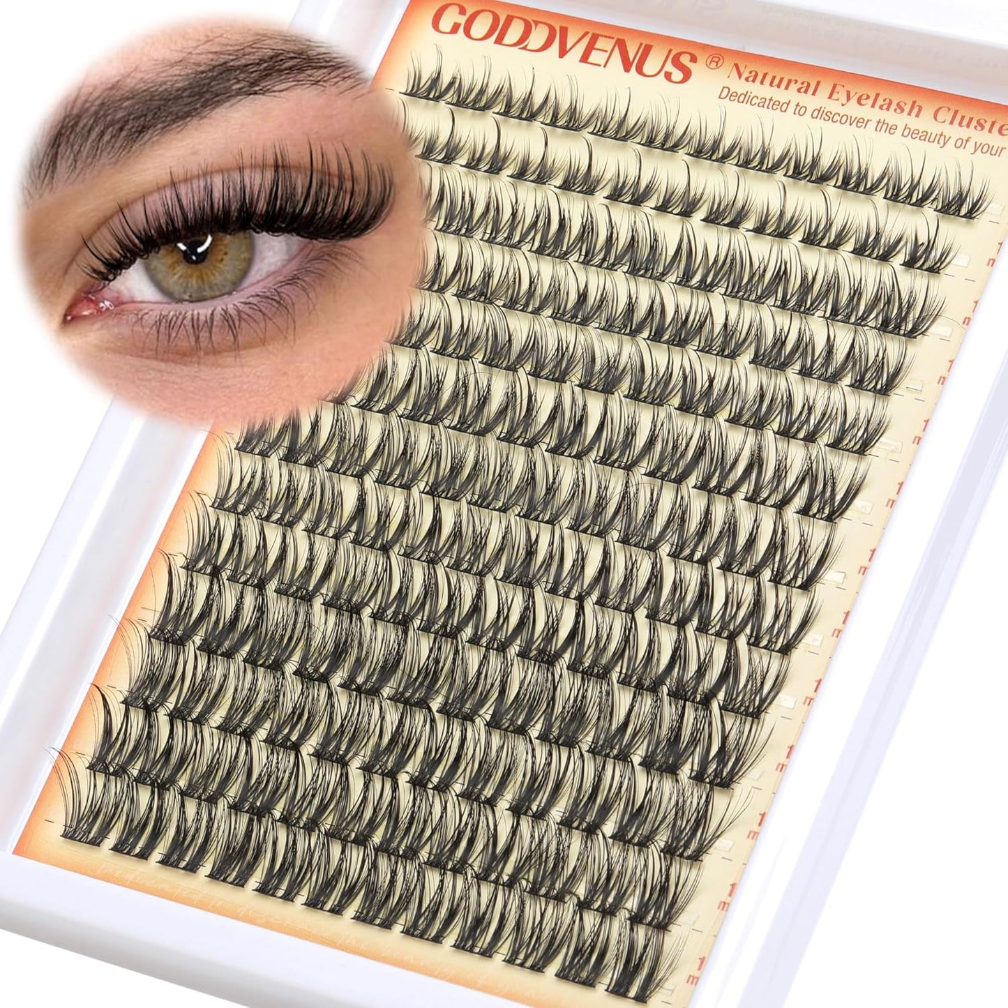 Wispy Eyelash Clusters | 300 Pcs Natural DIY Extensions ✨ | 10–16mm C Curl Individual Lashes 💎