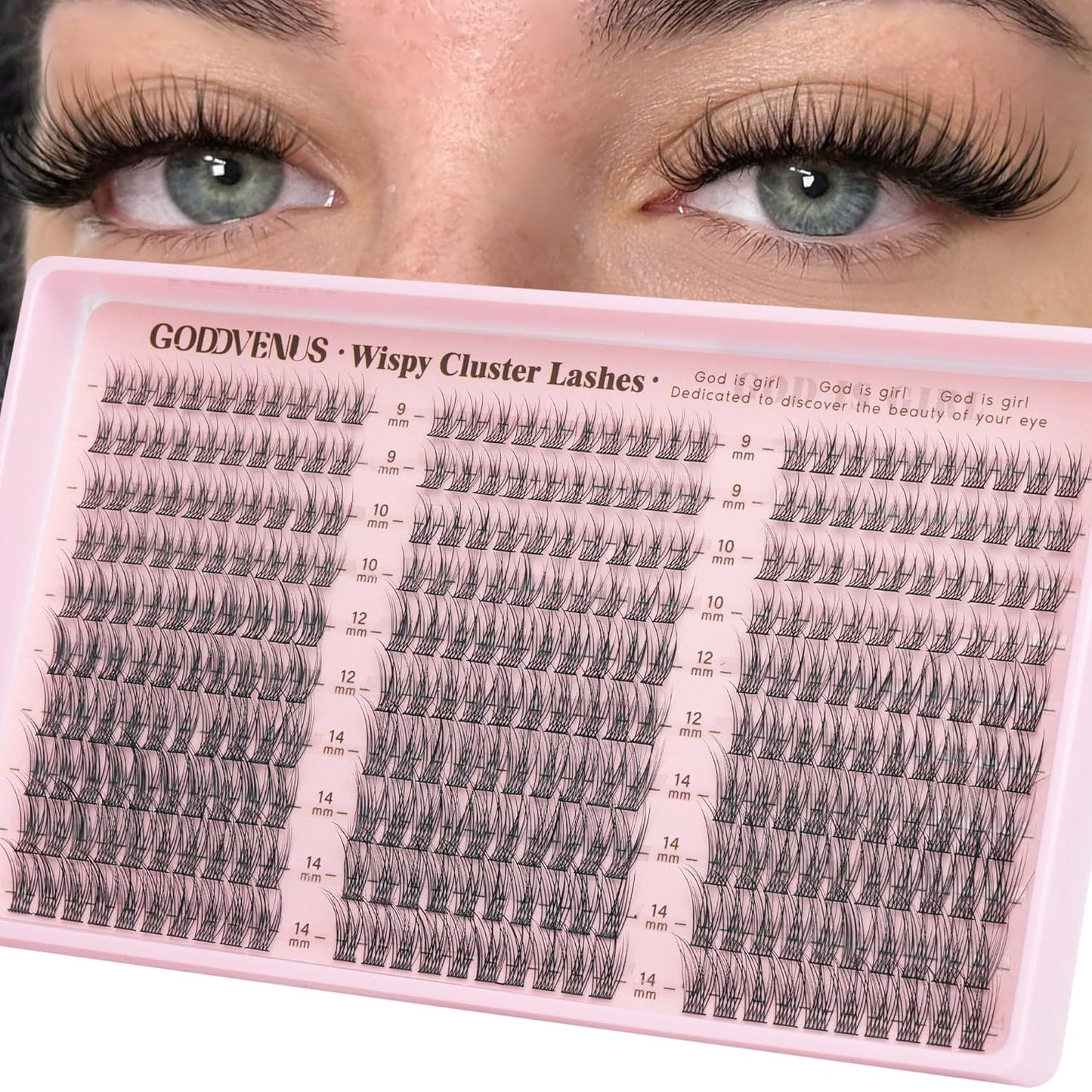 Wispy Eyelash Clusters | 300 Pcs Natural DIY Extensions ✨ | 10–16mm C Curl Individual Lashes 💎