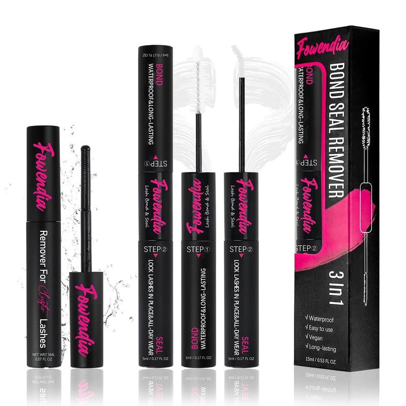 Fowendia Lash Clusters | Manga DIY Extension Kit 🌸 | Ultra-Thin Bands + Bond, Seal & Remover ✨