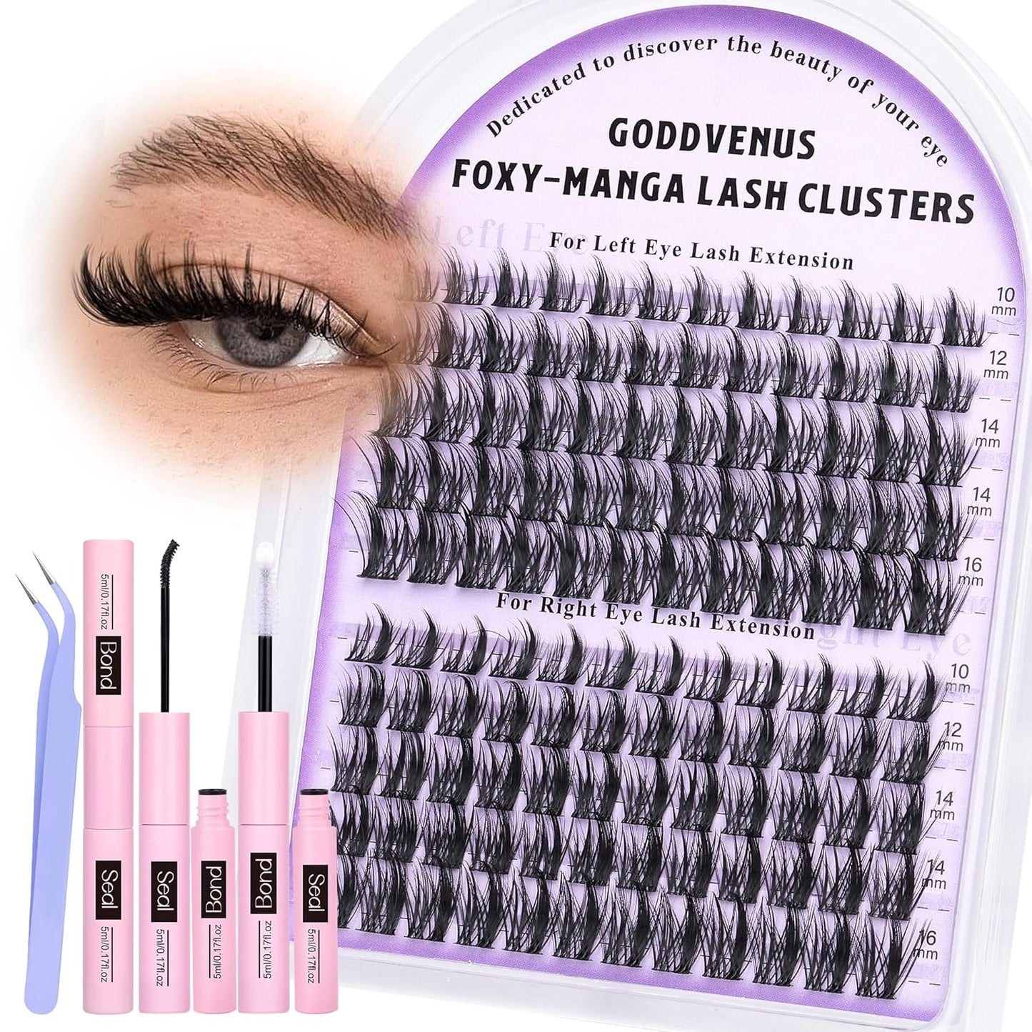 Wispy Eyelash Clusters | 300 Pcs Natural DIY Extensions ✨ | 10–16mm C Curl Individual Lashes 💎