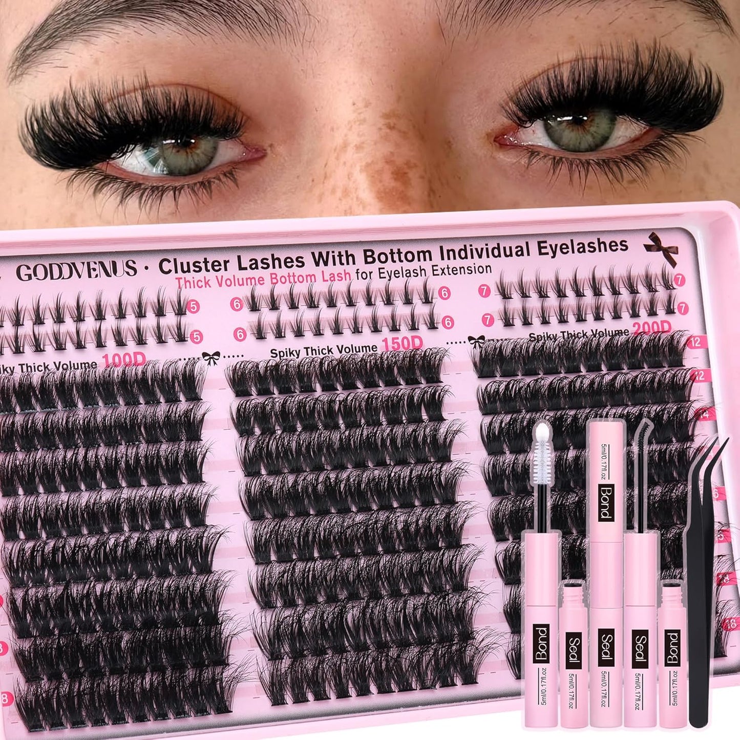 Wispy Eyelash Clusters | 300 Pcs Natural DIY Extensions ✨ | 10–16mm C Curl Individual Lashes 💎
