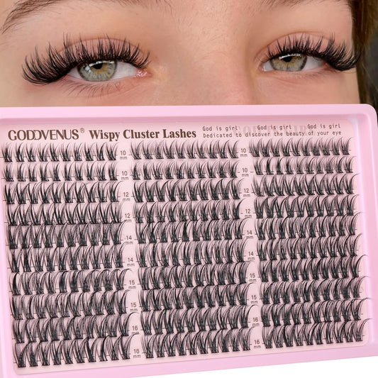 Wispy Eyelash Clusters | 300 Pcs Natural DIY Extensions ✨ | 10–16mm C Curl Individual Lashes 💎